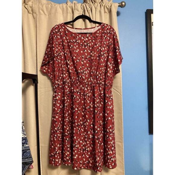 SHEIN Dresses & Skirts - Shein Dress 2X summer dress Red Polka Dots Elastic Waist